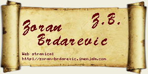 Zoran Brdarević vizit kartica